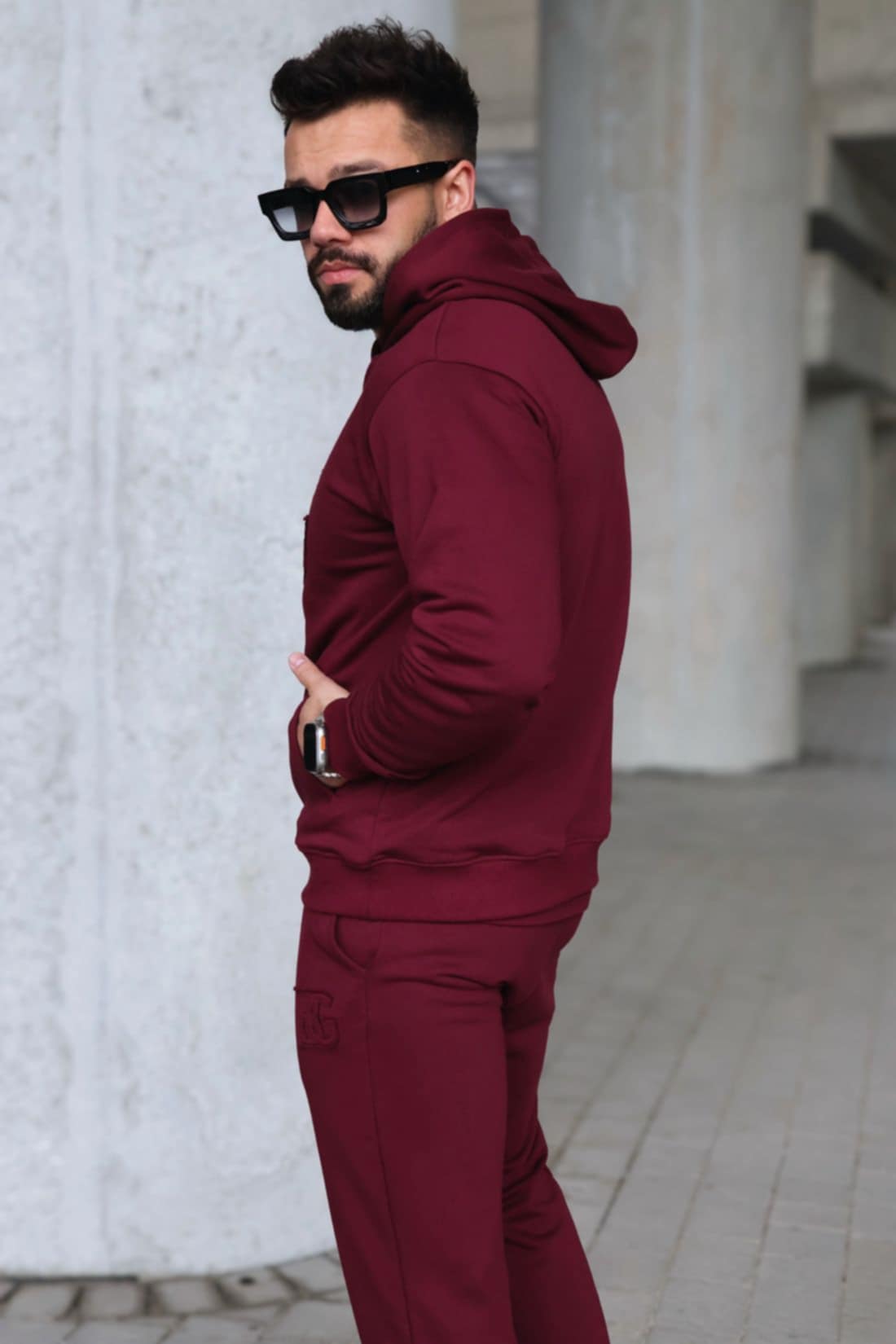 Dres męski BG MATCHY | Bordo