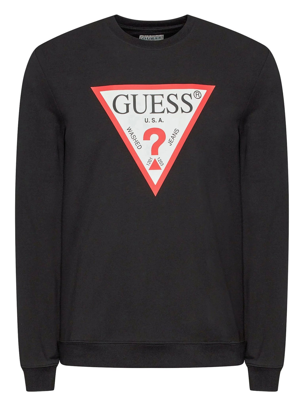 Bluza GUESS Czarna - Klasyczne Logo Triangle