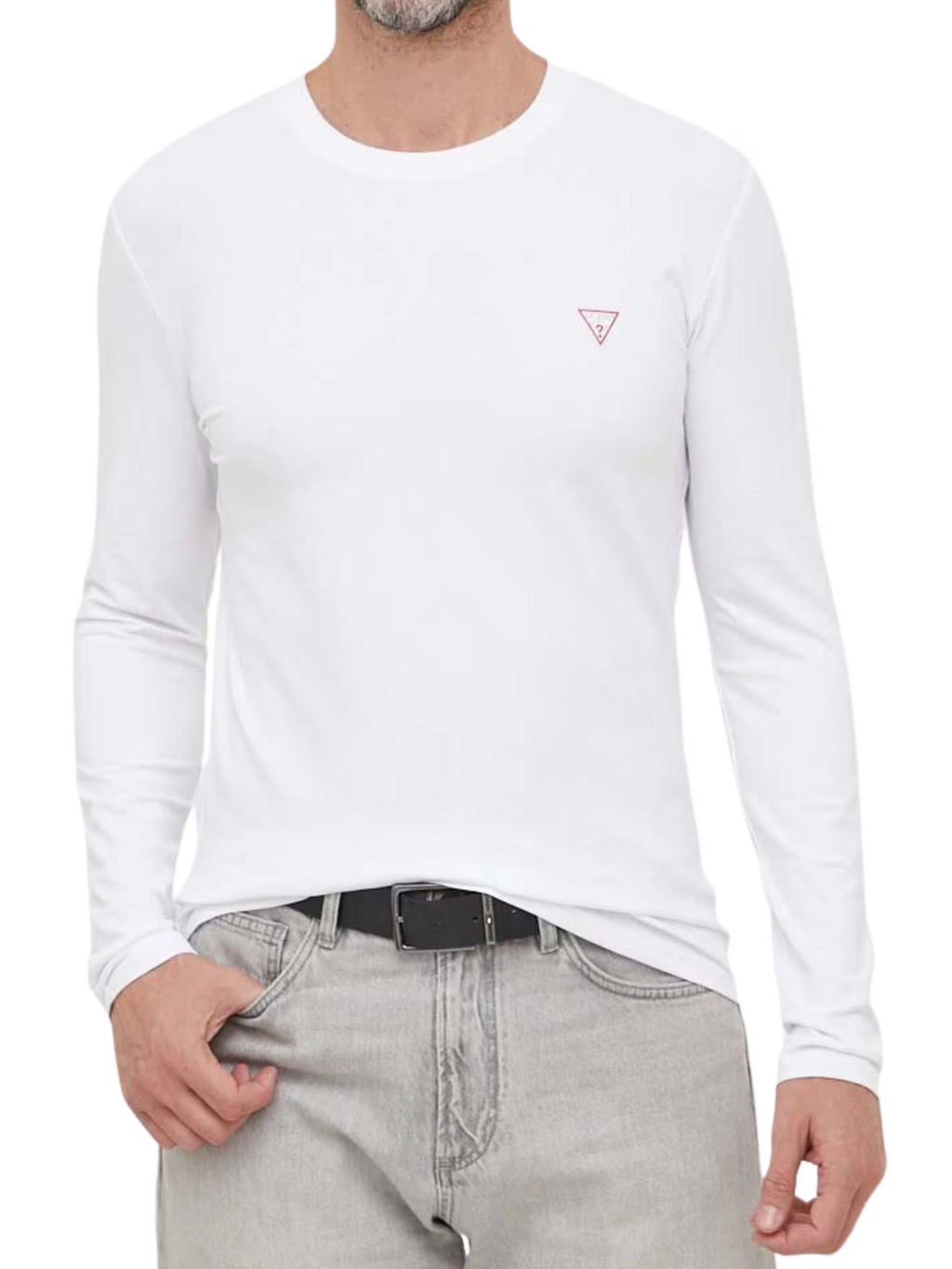 Longsleeve męski Guess biały z logo