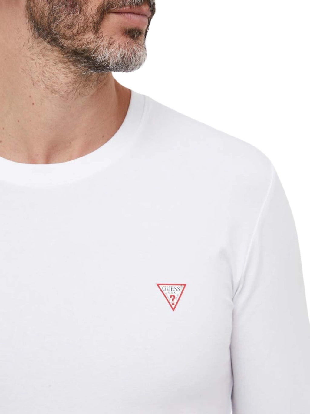 Longsleeve męski Guess biały z logo