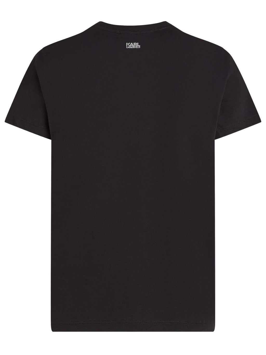Karl Lagerfeld T-shirt męski czarny z grafiką – koszulka premium