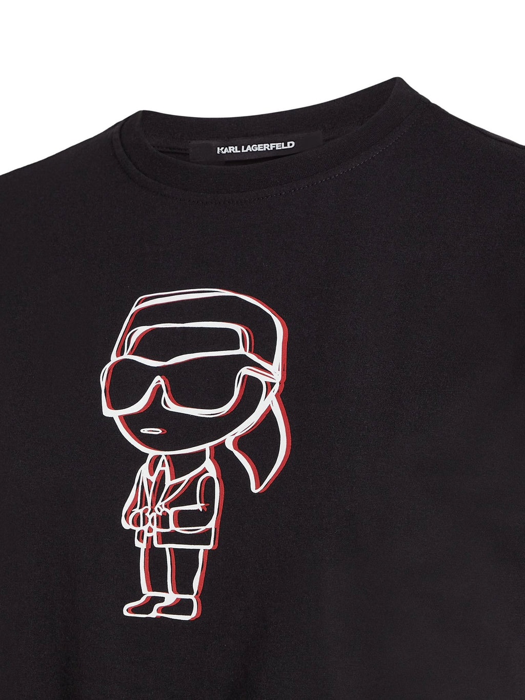 Karl Lagerfeld T-shirt męski czarny z grafiką – koszulka premium