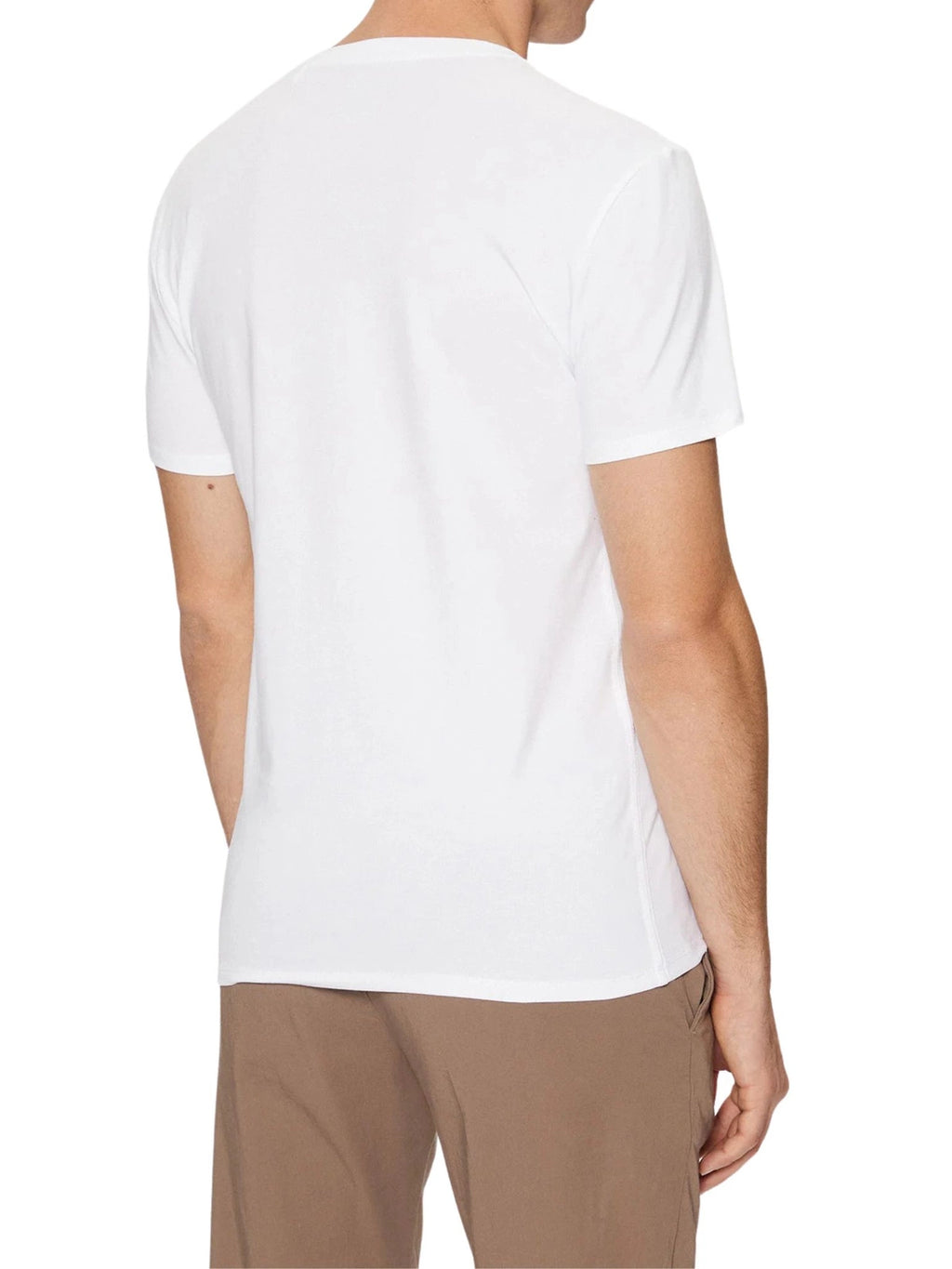 Guess - Klasyczna Biała Koszulka Męska z Logo