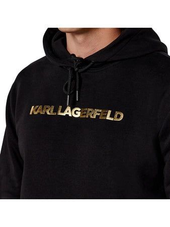 Bluza męska Karl Lagerfeld Hoodie - czarna z złotym logo