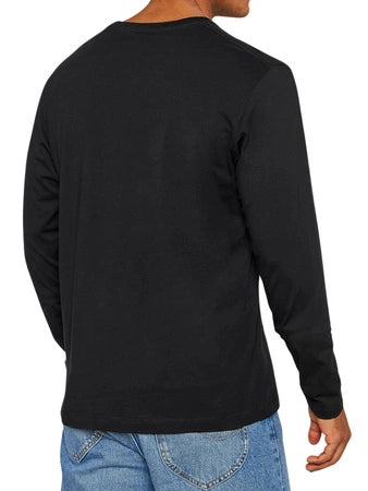 Pepe Jeans Longsleeve męski czarny – koszulka z długim rękawem i logo